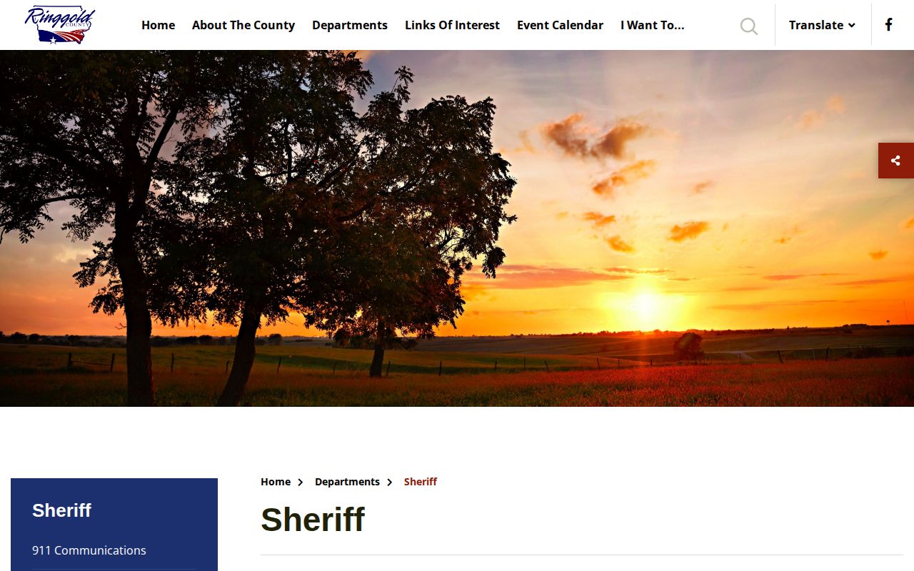 Official Ringgold County sheriff page for recent arrest and jail information