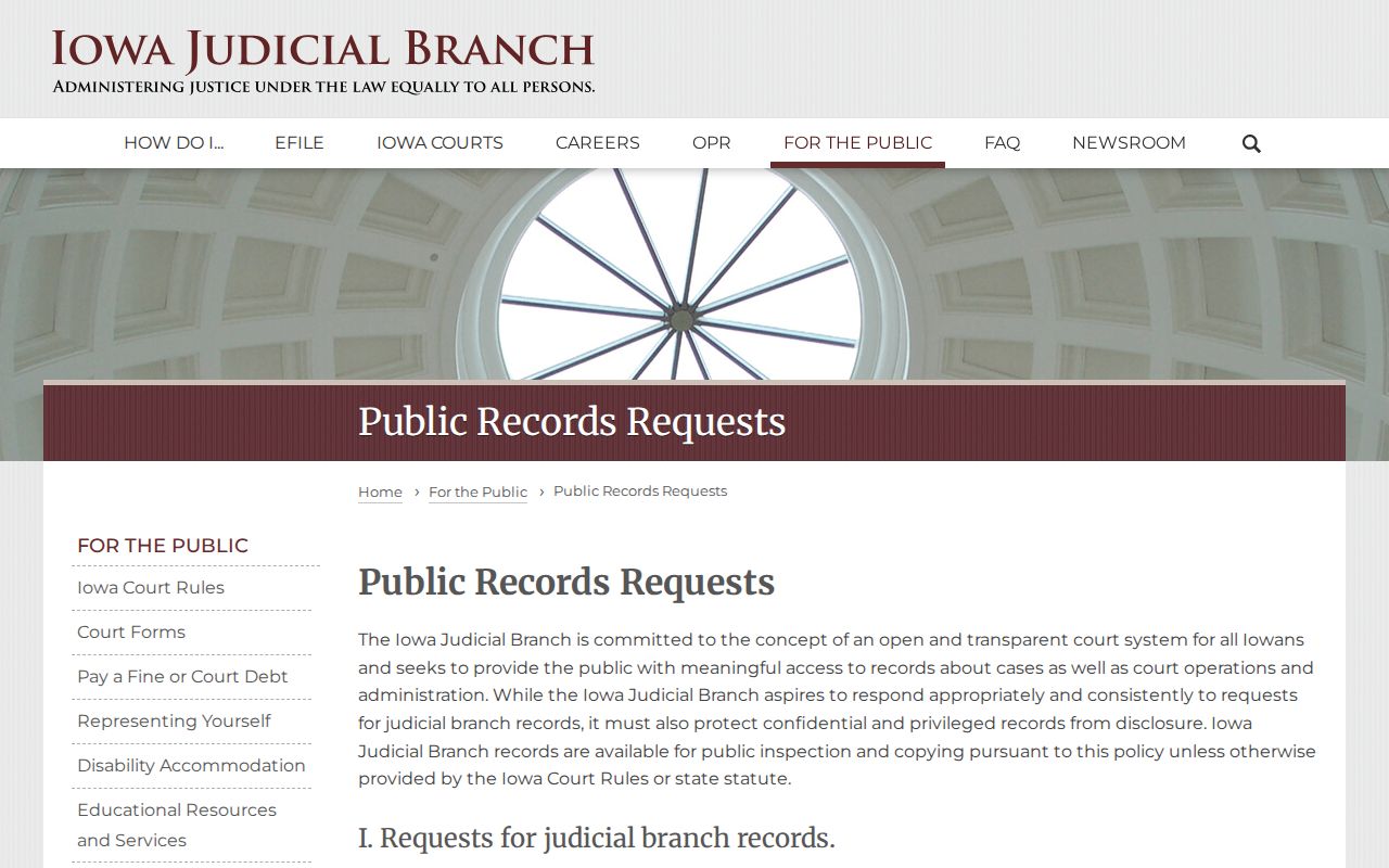 Iowa court guidance for Ringgold County arrest-related court records
